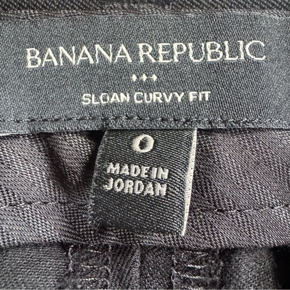 Banana Republic Black Sloan Curvy Fit Women’s Pants Size 0 - Picture 5 of 13